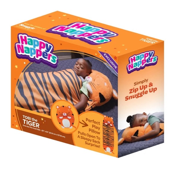 NWT - Happy Nappers Sleeping Bag with Pillow- Tobi the Tiger - Picture 1 of 4
